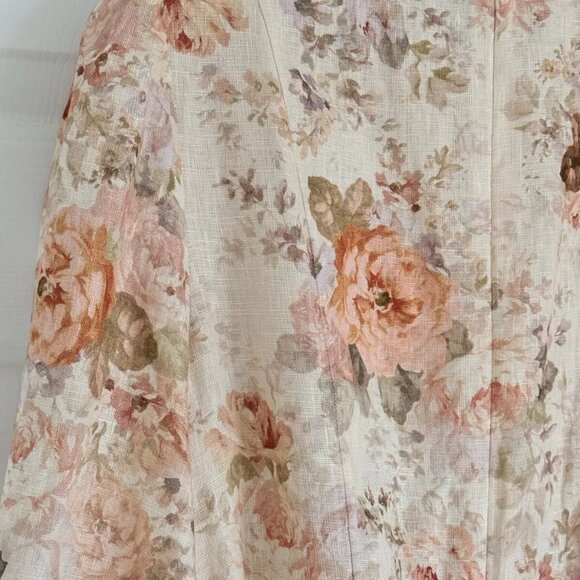 Zimmermann Floral Linen Belted Minidress - Picture 9 of 12